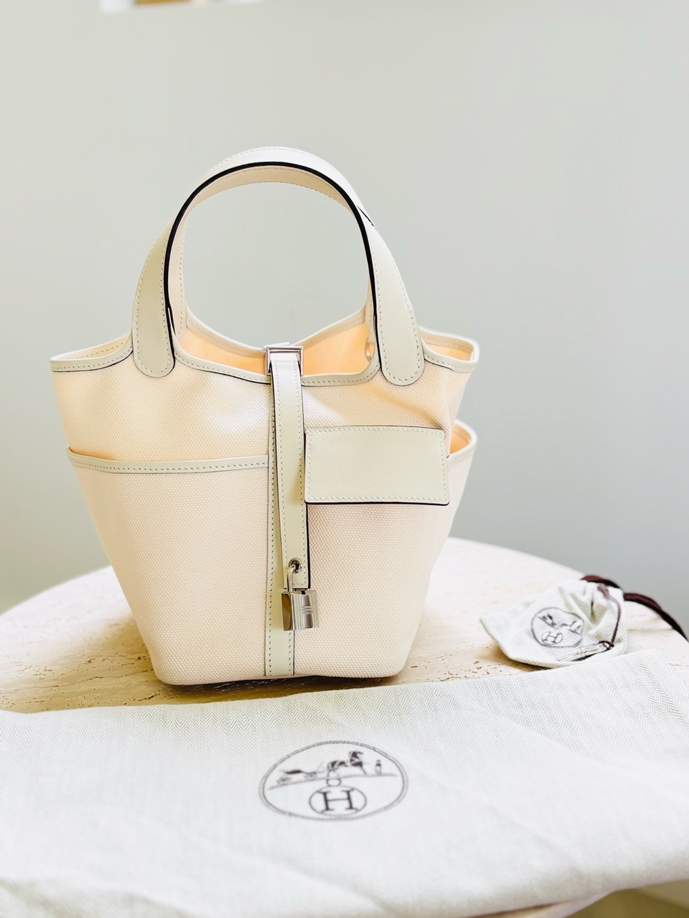 Hermes Toile Goeland & Swift Cargo Picotin Lock 18